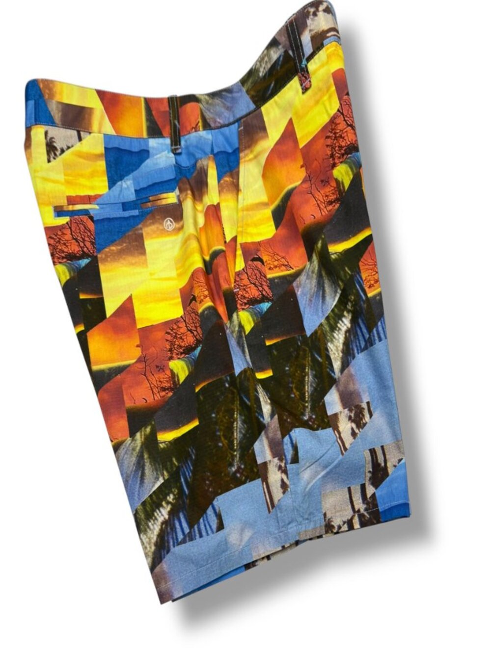rag & bone Perry Sunset Print Cotton Ripstop Shorts